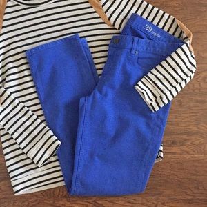 Jcrew Matchstick cobalt Dyed Jeans sz 29 regular